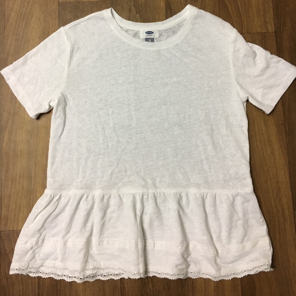 White Peplum Tee