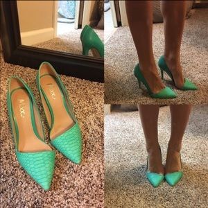 Aqua Blue Green Mixx Pump Heels