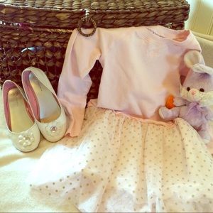 Girls carters dress size 8 pink w glitter