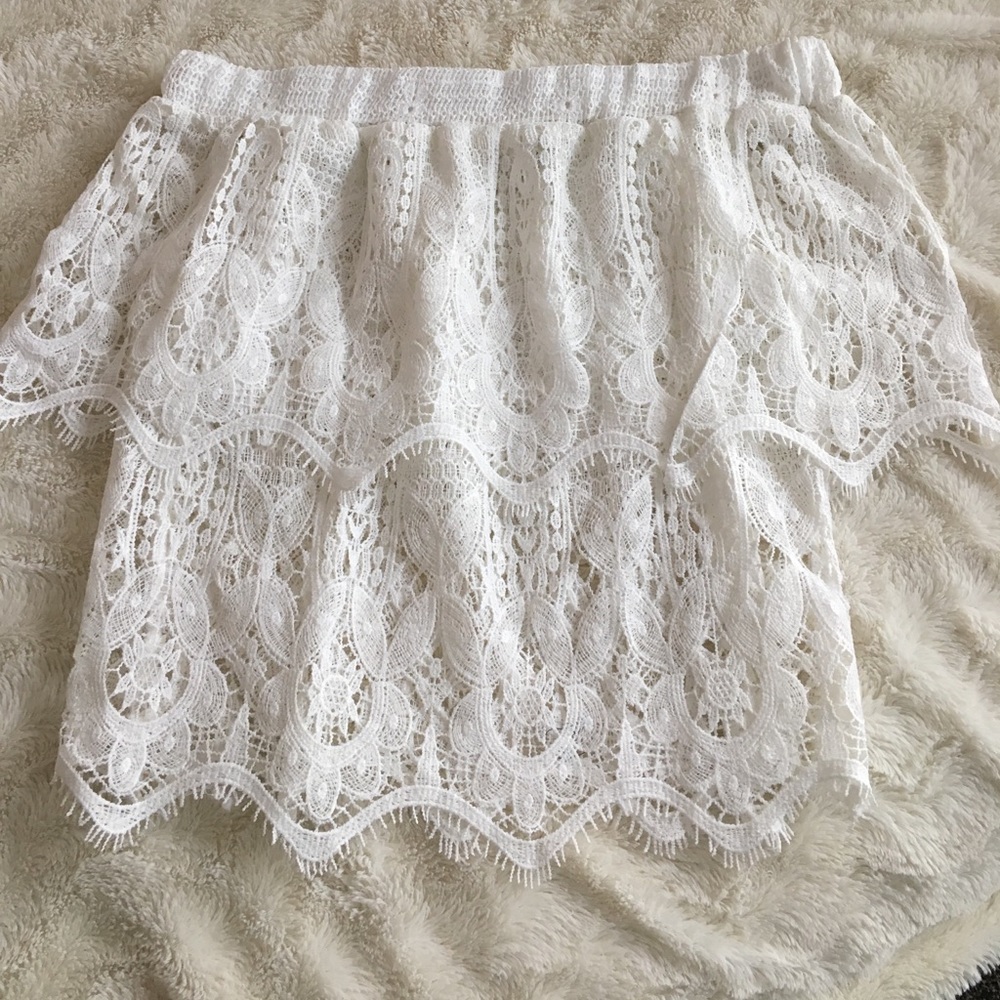 Off the shoulder lace top