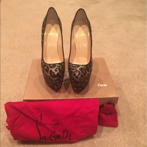 Rare Christian Louboutin Jacquard Leopard Print