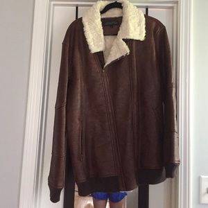 Donna Salyers Faux Fur Men's Leather Jacket