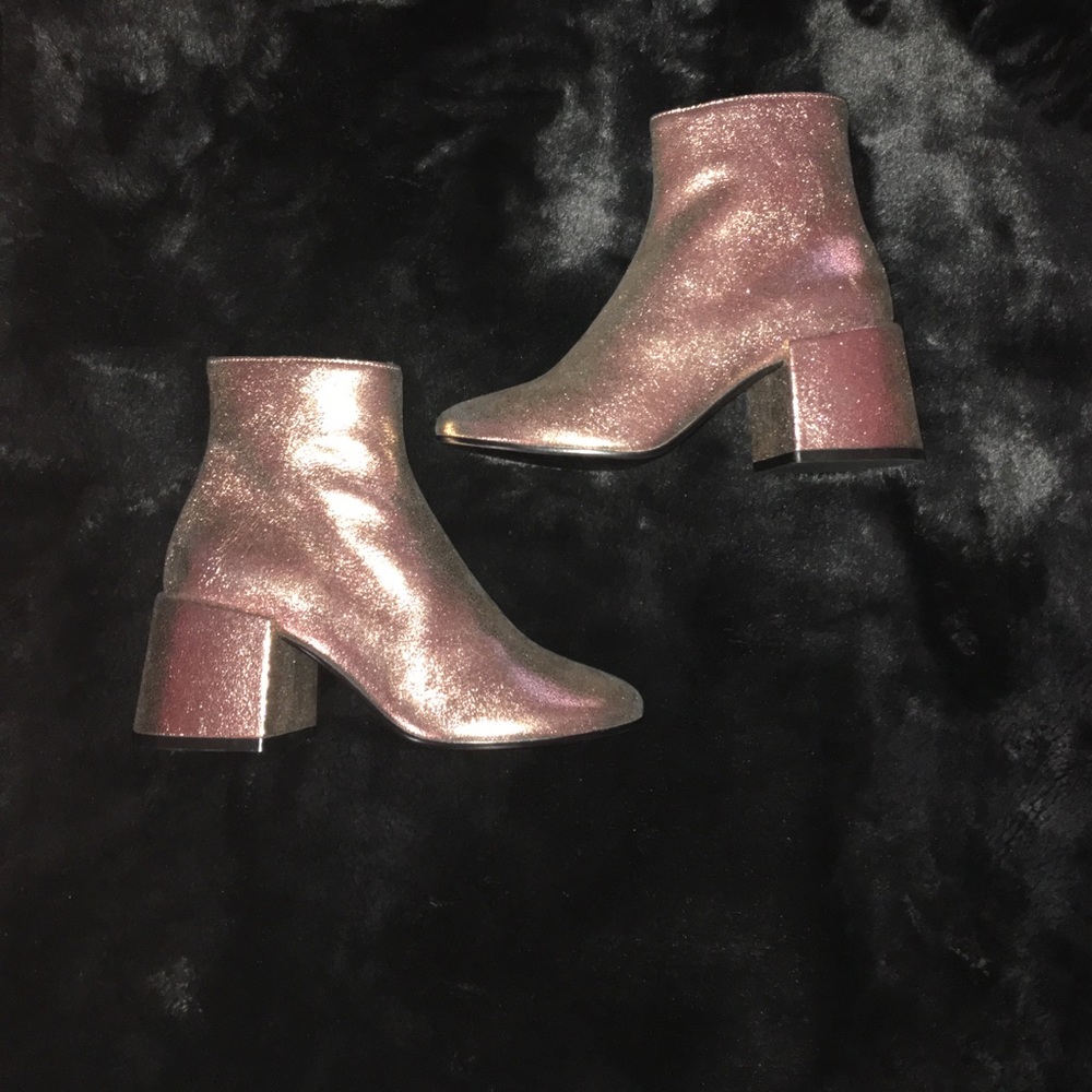 Maison Margiela MM6 Leather Chunky-Heel Booty