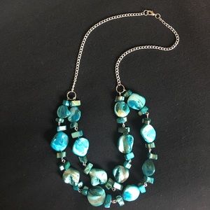 Handmade turquoise stone necklace Handmade turquoise stone necklace