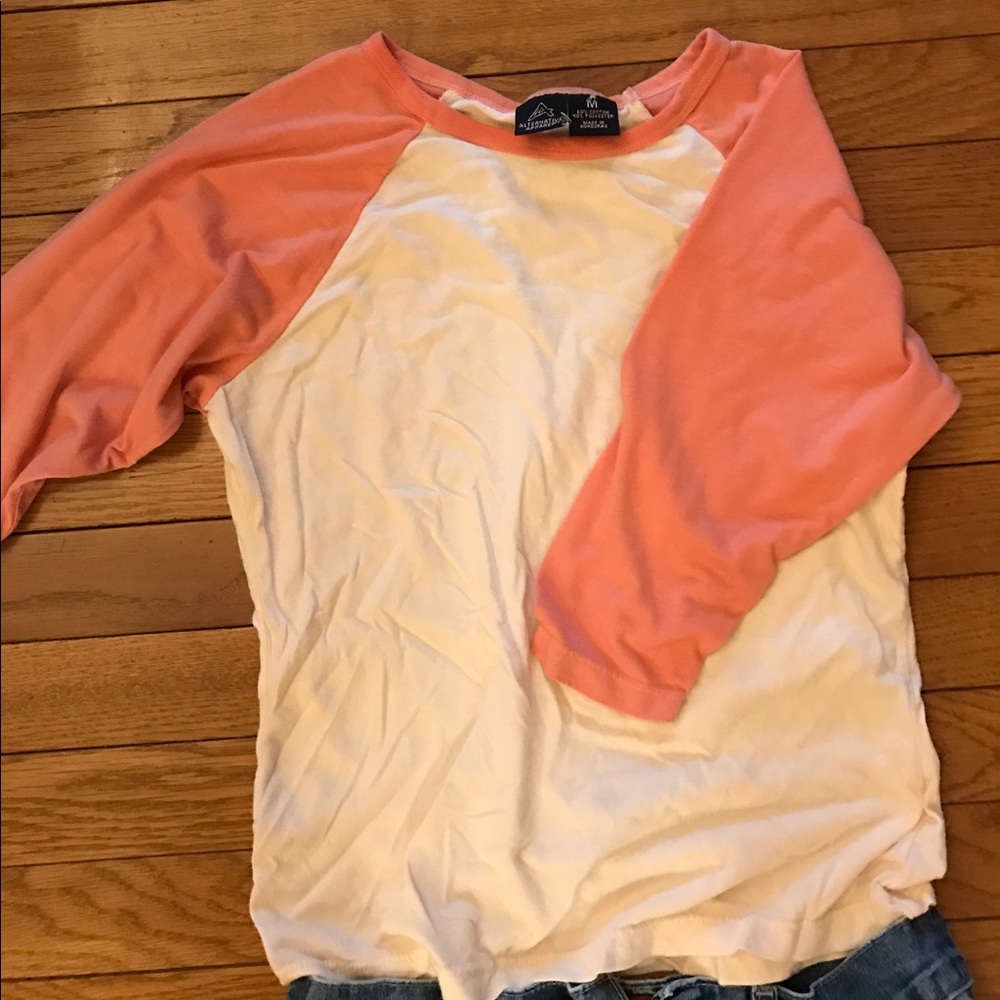 Xs alternative apparel baseball tee