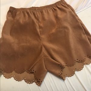 Suede shorts