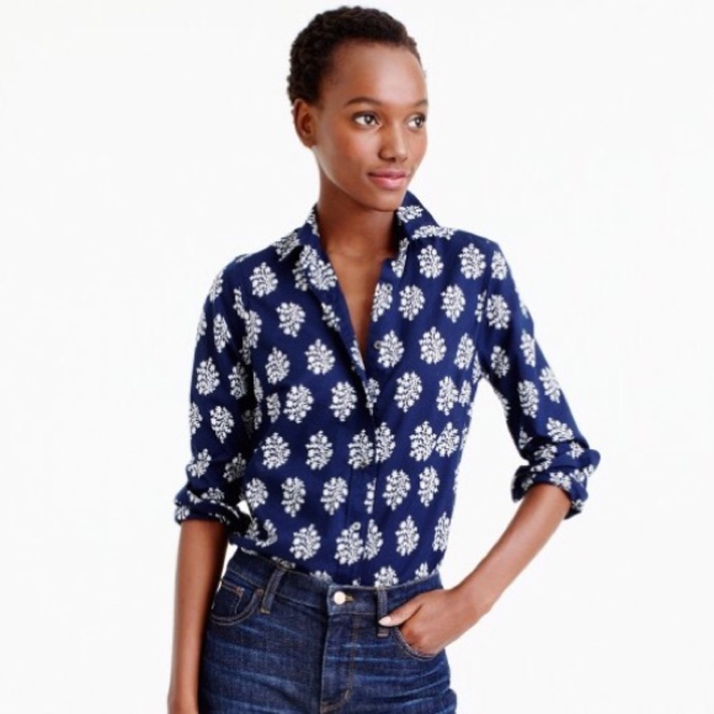 Fern Print Perfect Shirt NWT