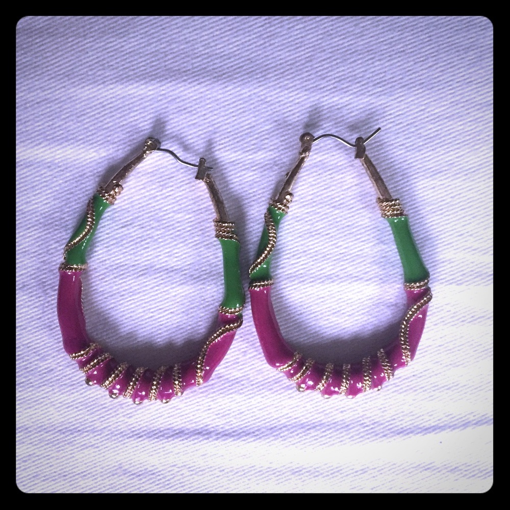 Ornate gold hoop earrings