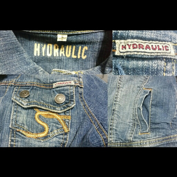 🖤 ⚡ Hydraulic Denim Blue Jean Jacket - Picture 3 of 5