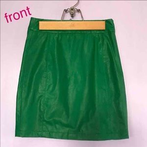 Forever 21 Green Faux Leather Skirt