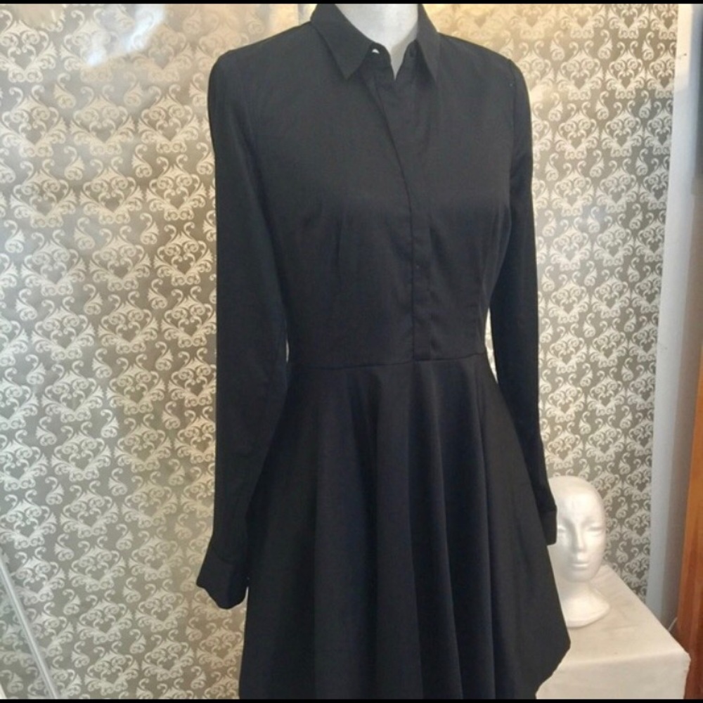 Express Long Sleeved Button Dress