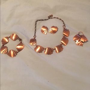 Copper jewelry set