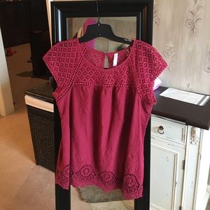 Lace Short Sleeve Shirt