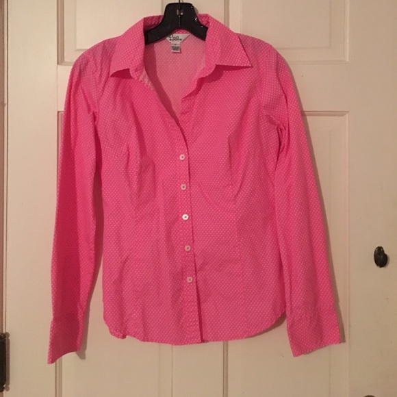 Lilly Pulitzer Pink and white dot button down - Picture 3 of 3