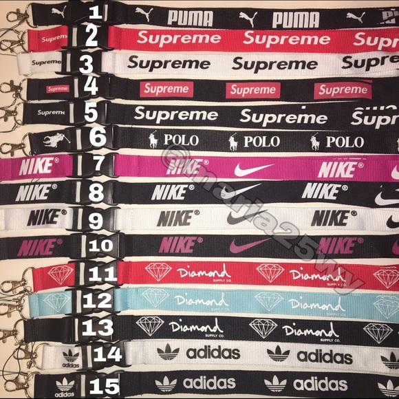 Nike Accessories - Choose 2 Lanyards • Adidas.• Nike • keychains