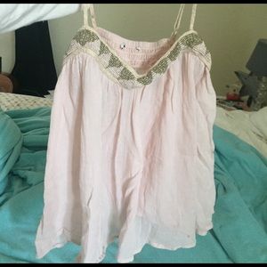American Eagle pale pink blouse