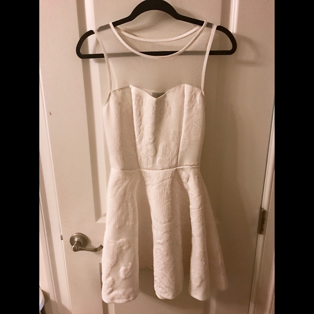 Short White Illusion Dress