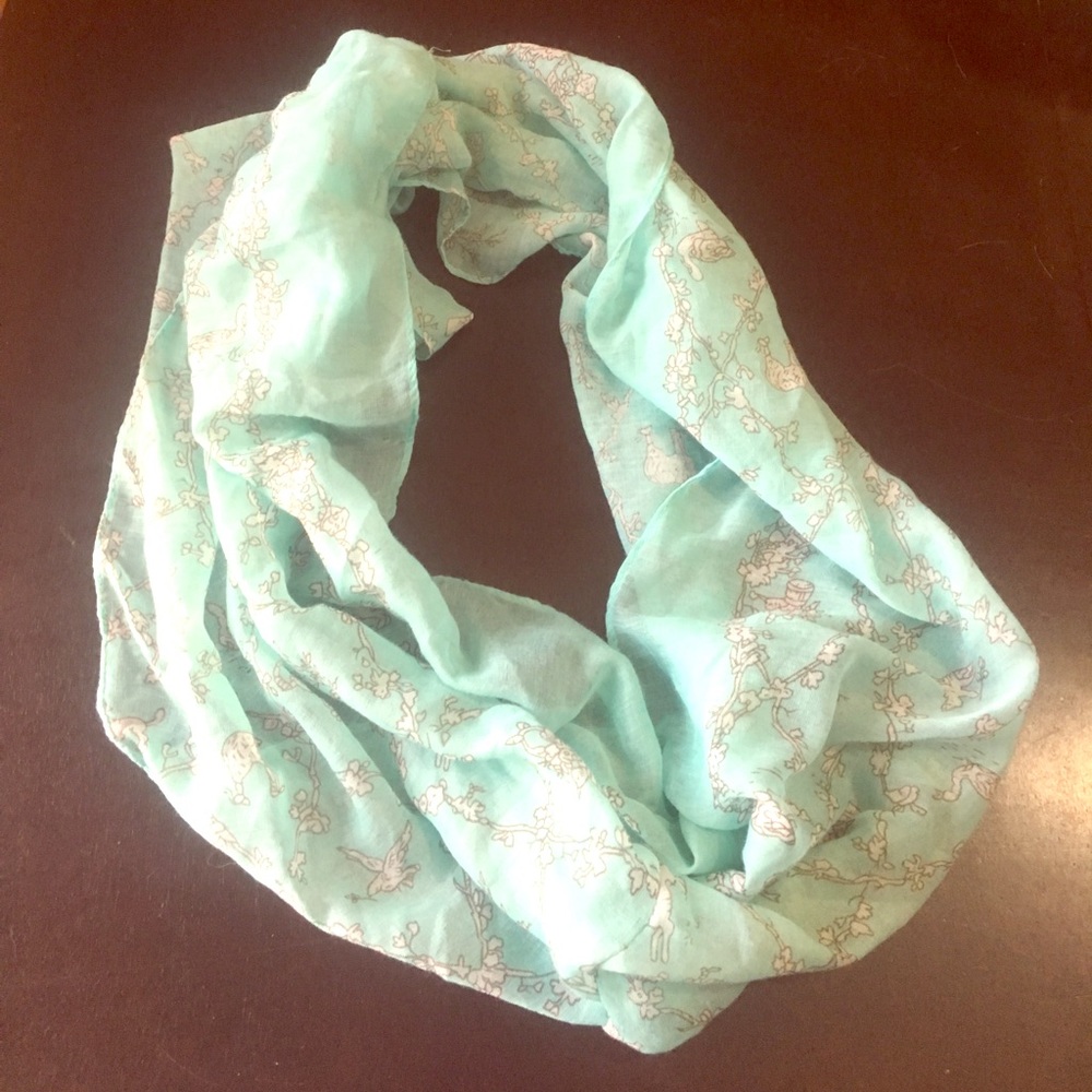 Light, teal infinity scarf