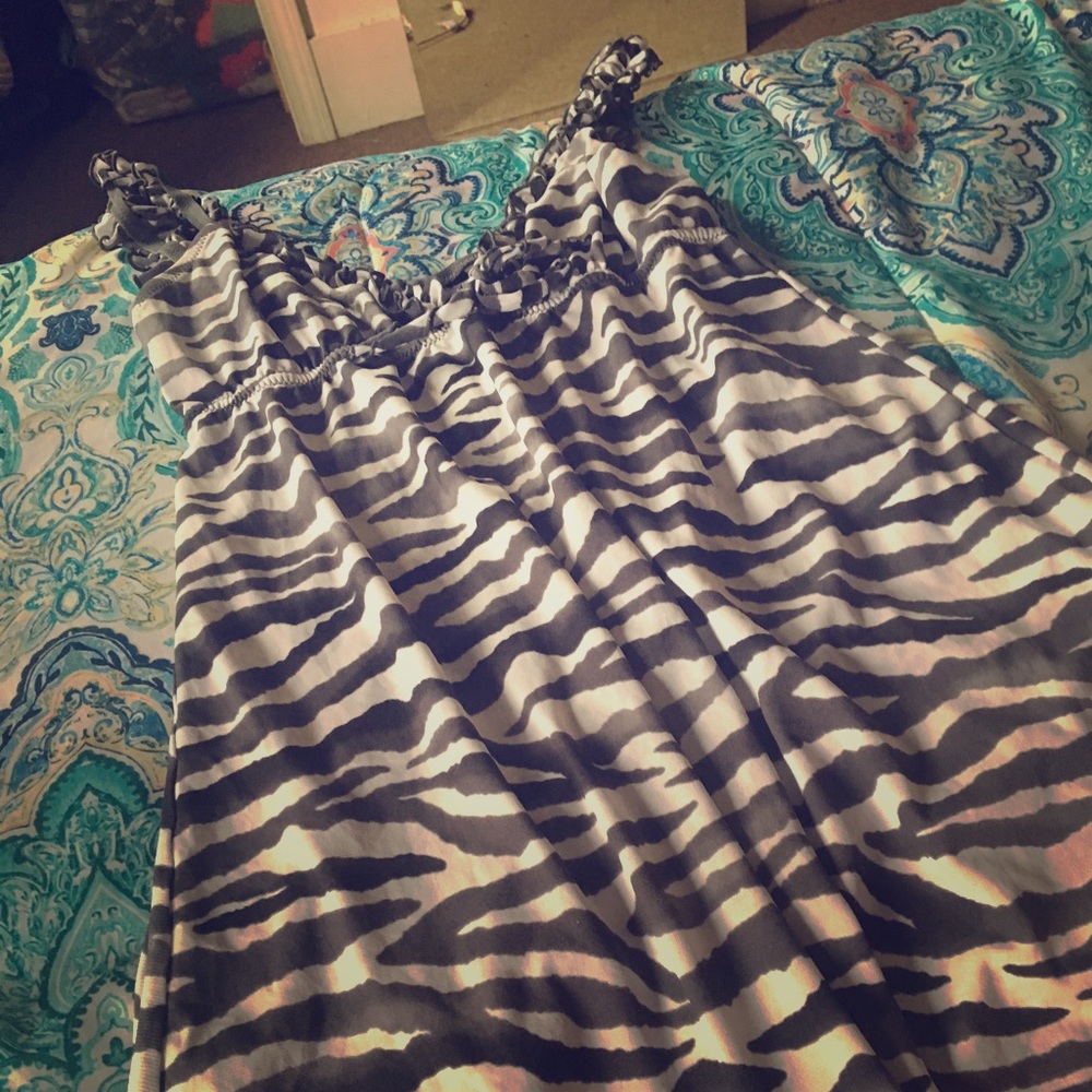 Zebra print nightgown