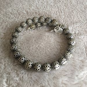 Alex & Ani silver beaded wrap