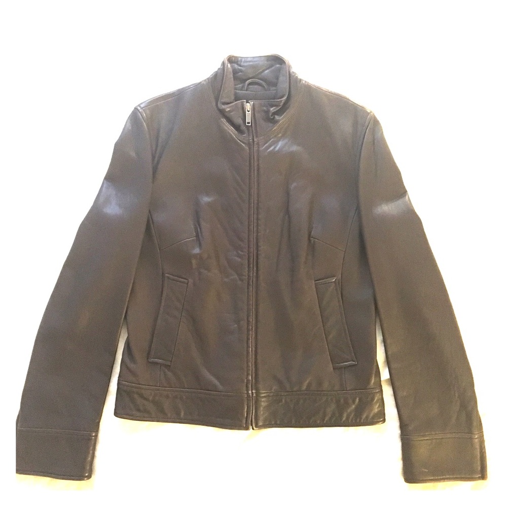 Butter soft, chocolate brown leather jacket