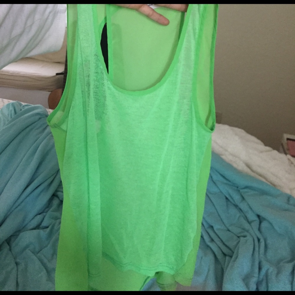 Electric green tank top