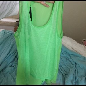 Electric green tank top