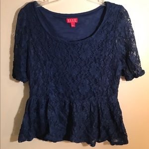ELLE lace peplum top