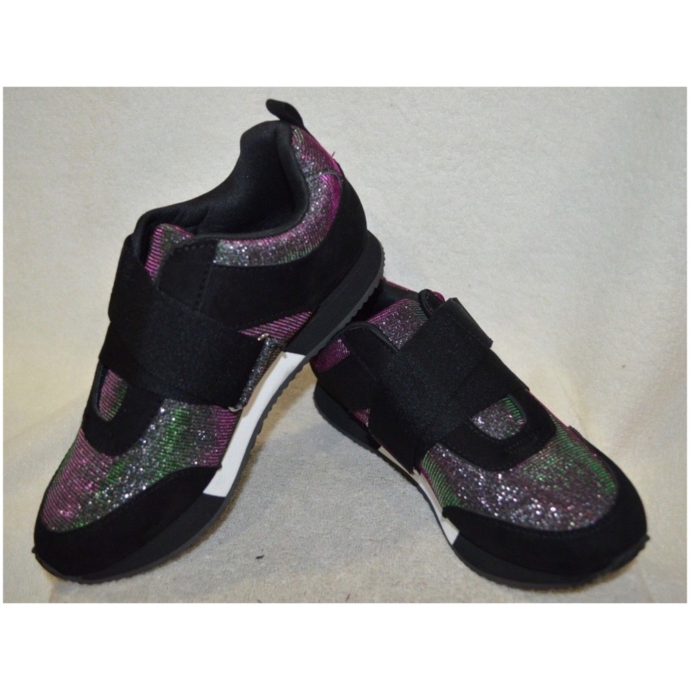 Juicy Couture Metallic Velcro Sneakers Shoes NWT - Picture 3 of 4