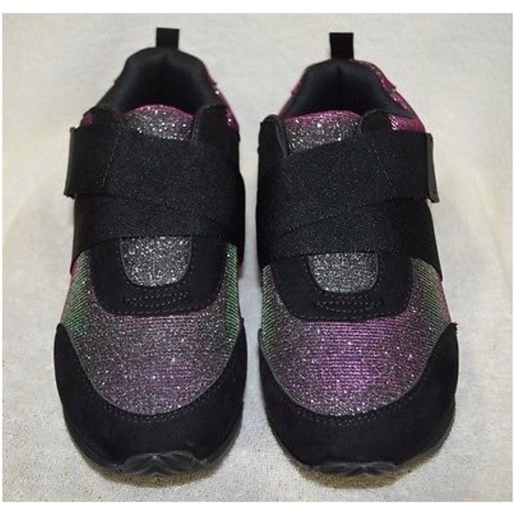 Juicy Couture Metallic Velcro Sneakers Shoes NWT - Picture 2 of 4