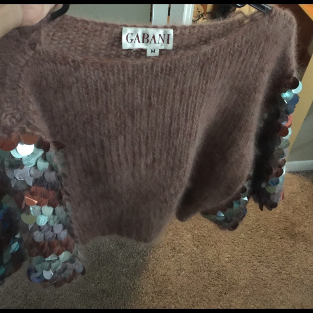 GABANI  angora Crop sweater