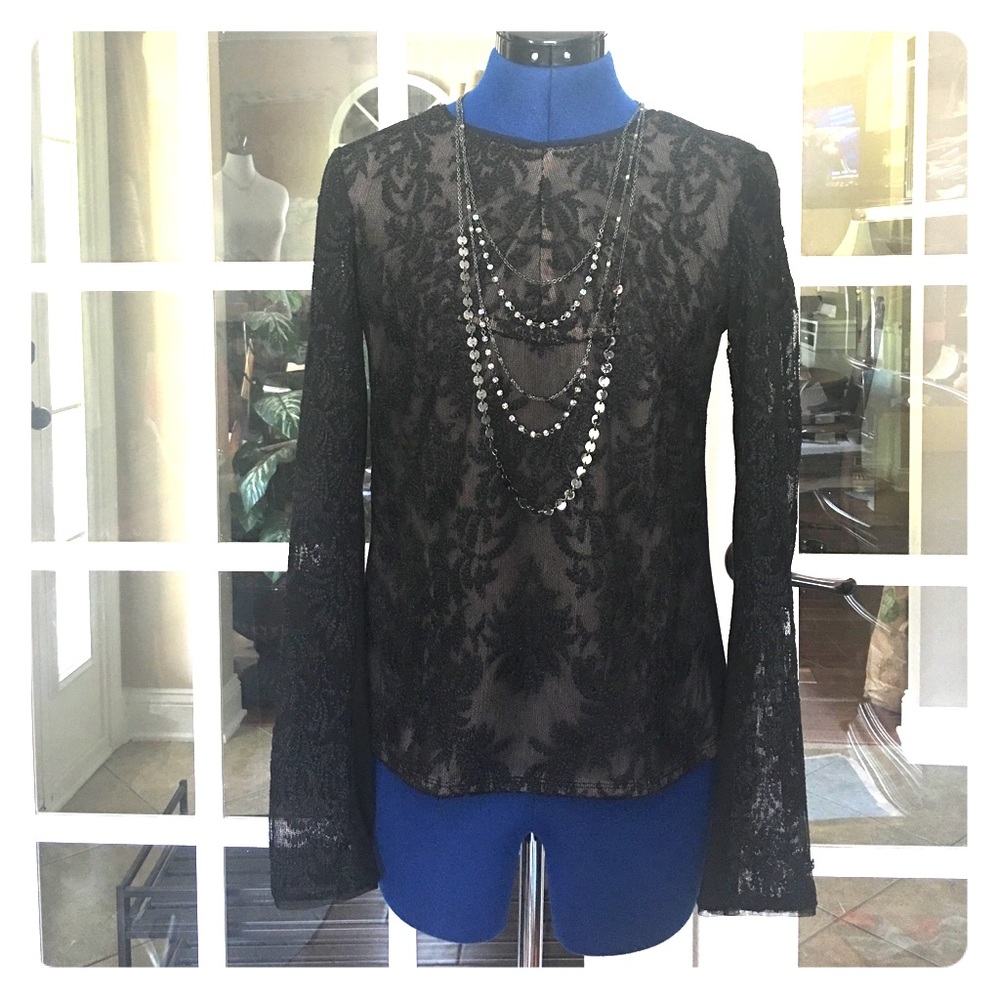 BCBG MAXAZRIA Black "Kendalin" Blouse