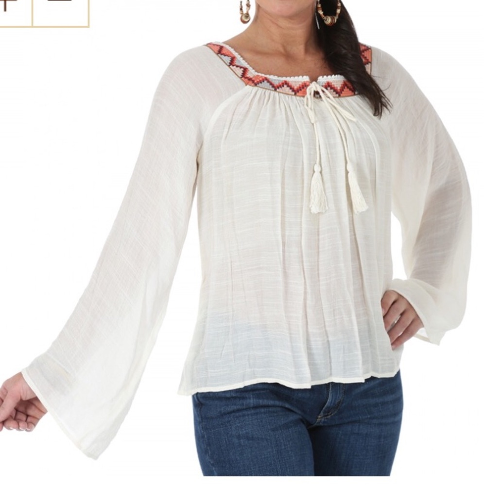 Wrangler Peasant Blouse- NWT