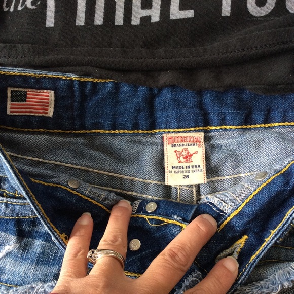 True Religion Cut-off Jean Shorts S--26 PRICE DROP - Picture 6 of 7