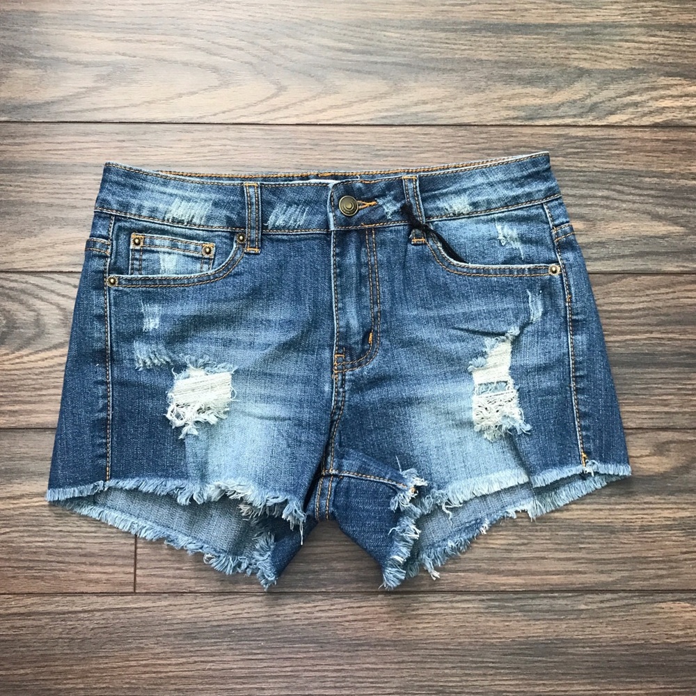 MIA Destroyed Denim Shorts