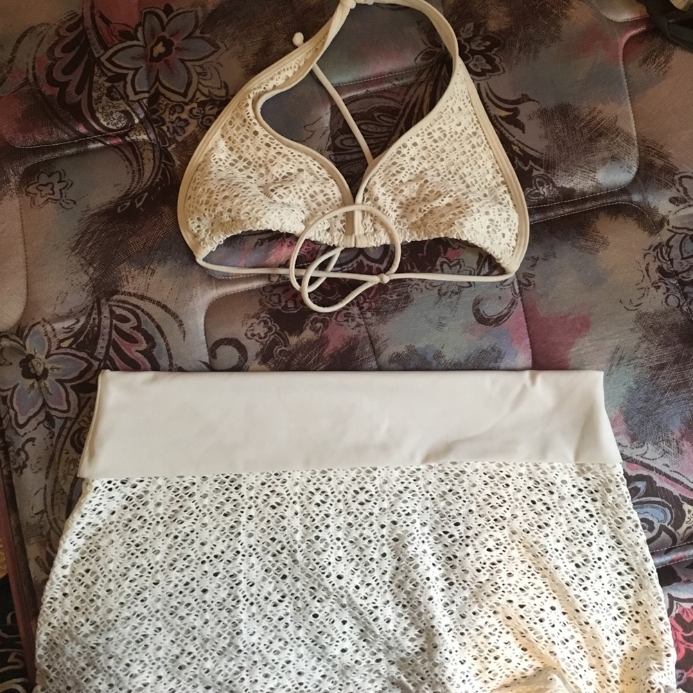 Victoria's Secret bikini top and swim skirt