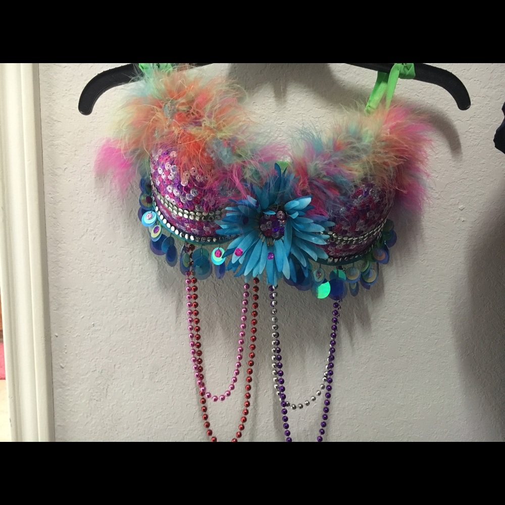 Colorful Rave Bra