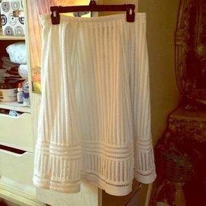 H&M white midi skirt