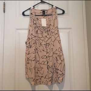 NWT H&M raced back top