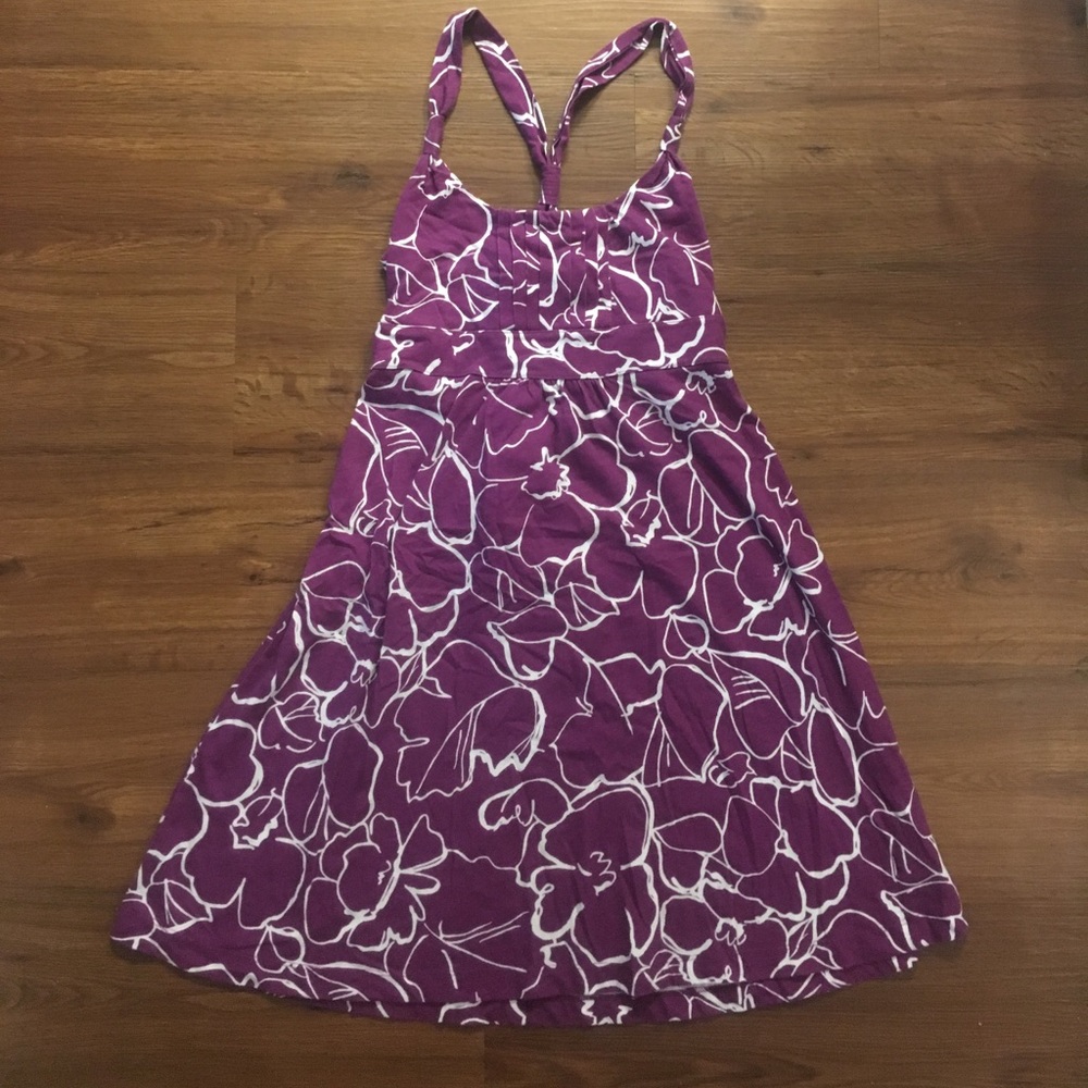Purple Floral Razor Back Dress