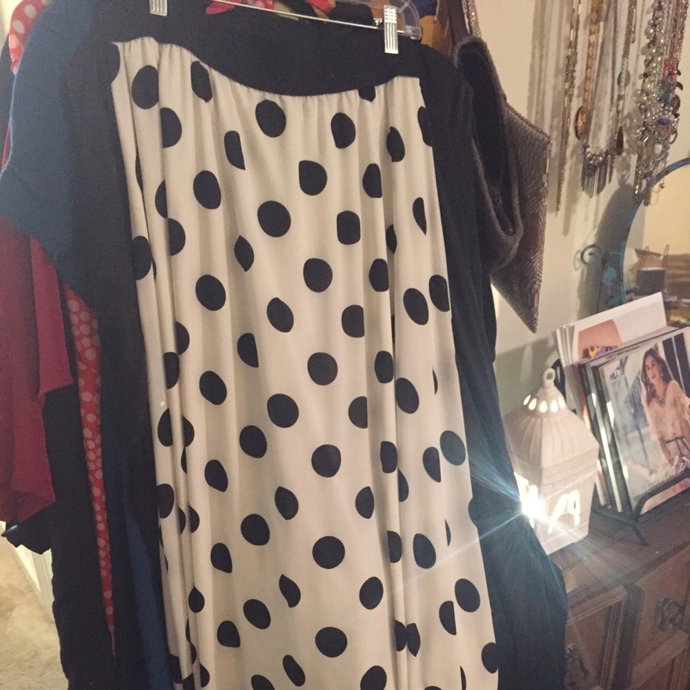Lularoe Long Polka Dot Skirt size M!
