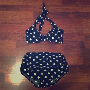 High waisted Polka Dot Swim Suit
