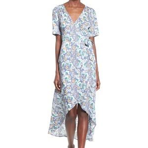 ASTR floral print wrap front maxi dress