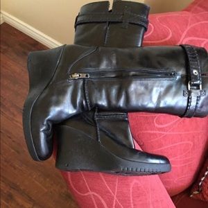 Ugg black leather boots