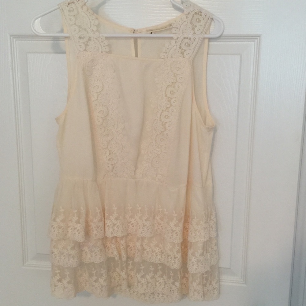 Lace Peplum Top