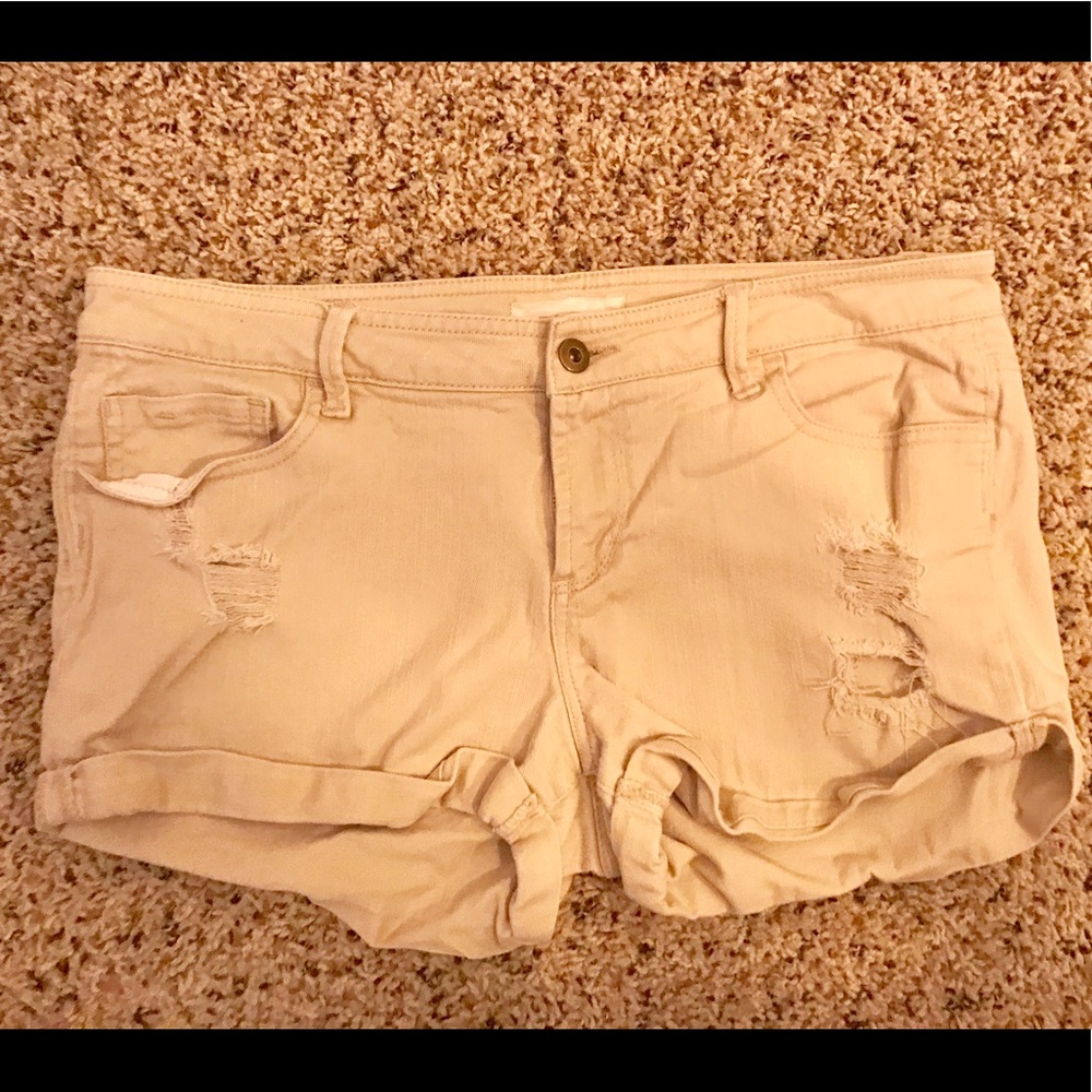 Forever 21 khaki denim shorts