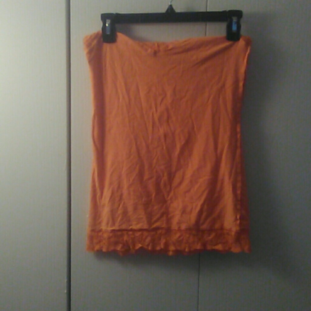 Orange lace tank