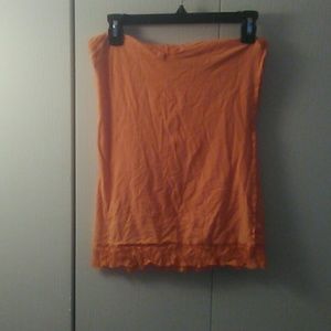Orange lace tank