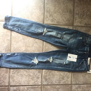 Pistola Tory distressed ankle zip skinny jeans