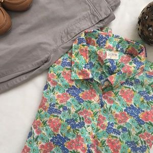 J. Crew Floral Button Up Shirt